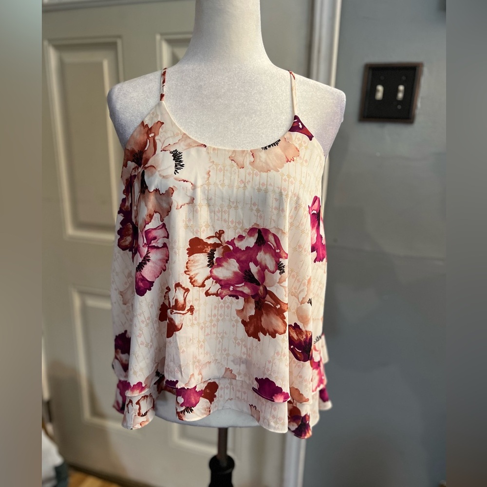 Metaphor flowy floral tank top